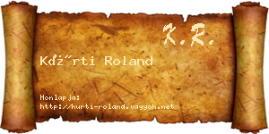 Kürti Roland névjegykártya