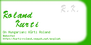 roland kurti business card